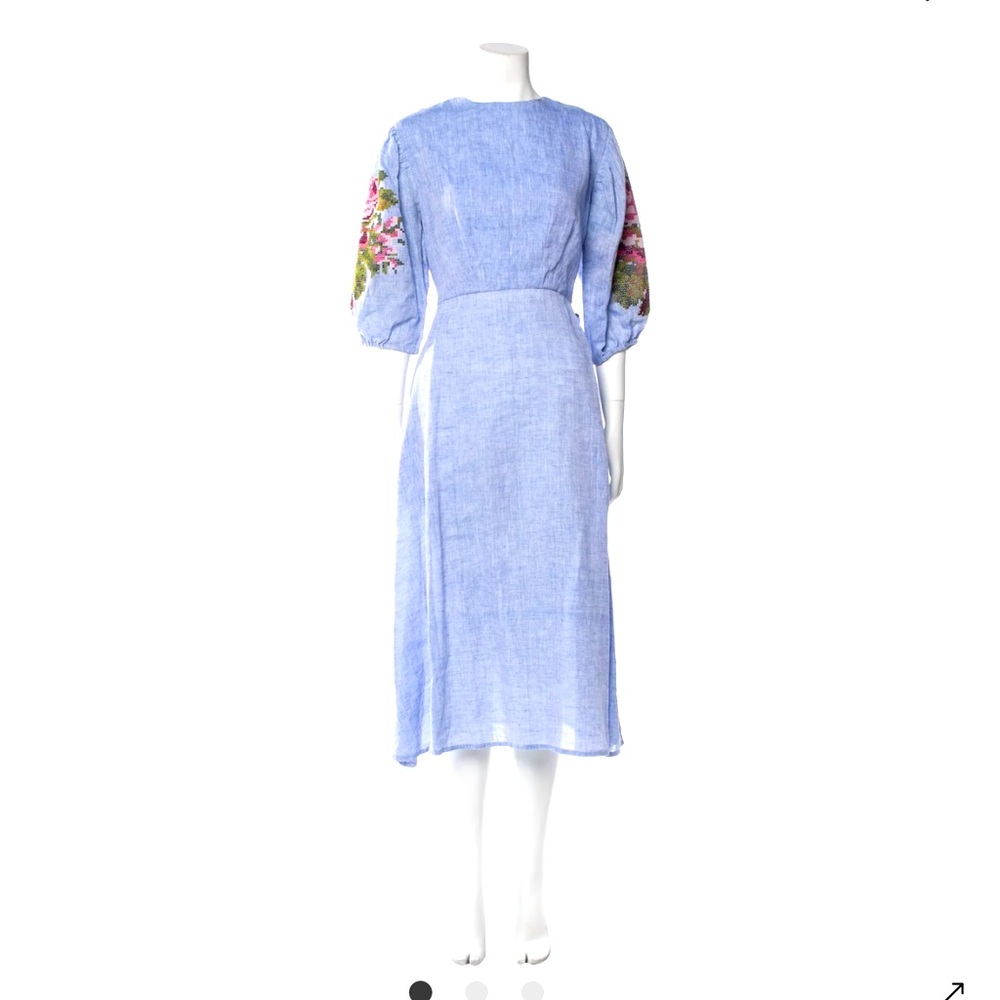 De Castro midi linen dress